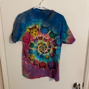 Tye dye shirt cats funny tshirt